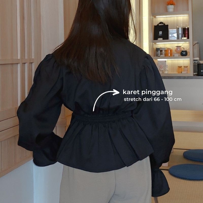 [READYY] Bora Top / Blouse Wanita Korea / Atasan Kantor Wanita Kasual / Blouse Elegan Korea / Blouse
