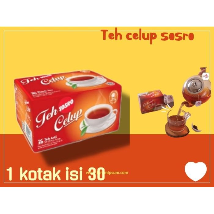 Teh Sosro Celup isi 30 / Dus ( 100 Pcs )