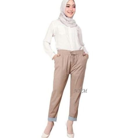 Skirta- Nhm Celana Wanita Baggy Stik Balik Standar , Baggy Pants