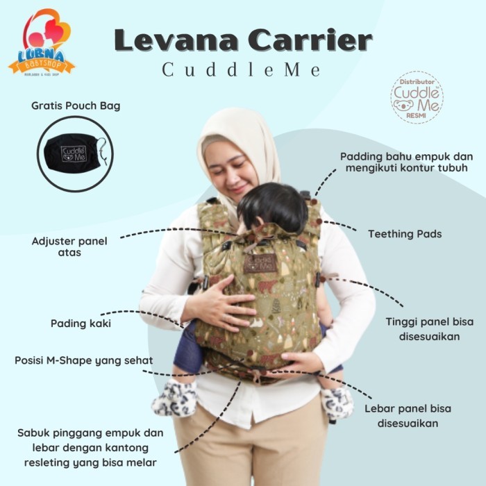 Levana Carrier Cuddleme Gendongan Bayi Ssc M Shape New Born Gendongan Depan 4 Posisi Gendong
