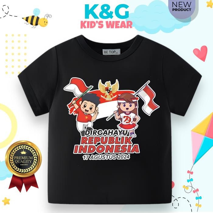 S45 KEN KAOS ANAK MOTIF KEMERDEKAAN BG 002 1-10 TAHUN WB5