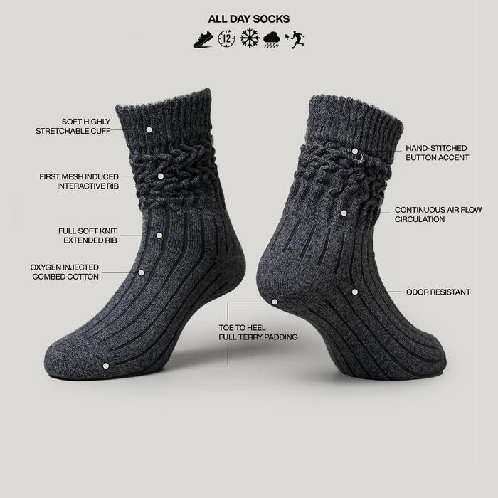 Voted Socks Kaos Kaki Fashion Yutori - Black