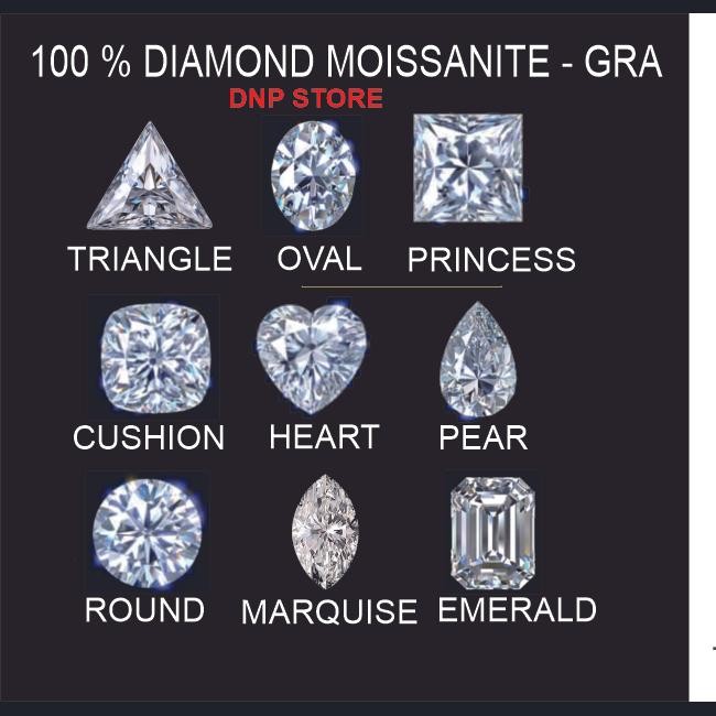 Outsy- Berlian / Diamond Moissanite White [ Gra Sertifikat - 100% Batu Moissanite ] - 019