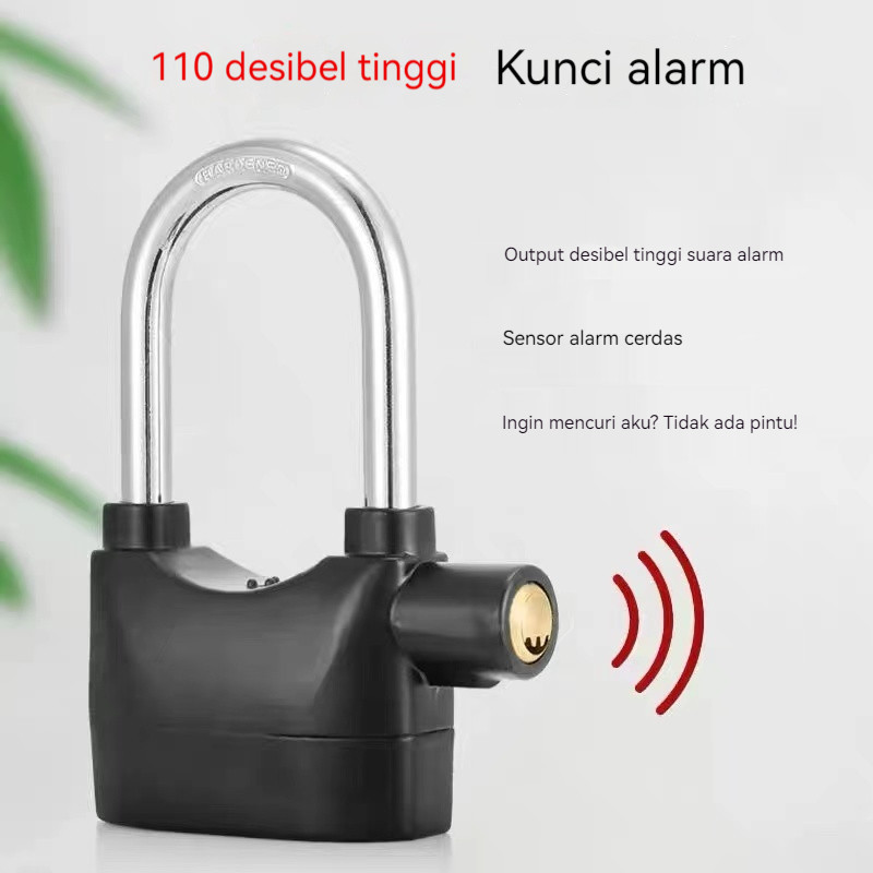 Pencuri Ring Panjang Pengaman Motor / Gembok Alarm Suara Anti Maling / Gembok Anti Maling Paling