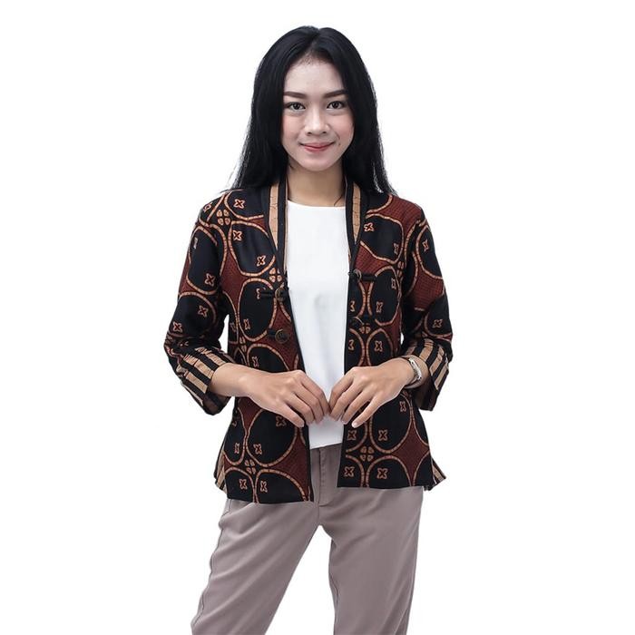 Trenatik- Atasan Batik Wanita Model Bolero Kekinian Lengan 7/8 - Bolero Wanita - Bolero Batik -