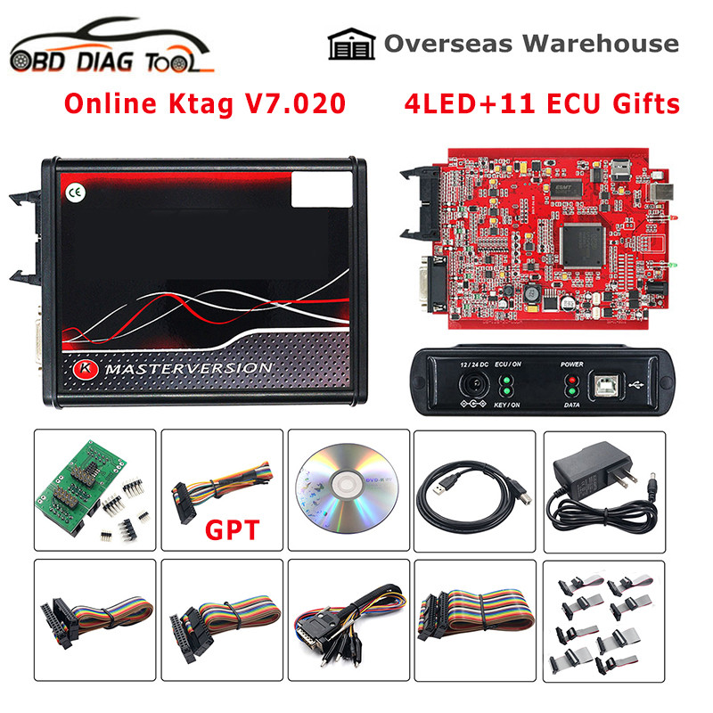 2021 Online EU Read Ktag V7.020 4 LED ECU Chip Tuning Programmer