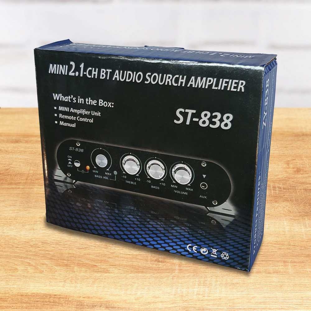 Lvpin Mini Hifi Stereo Amplifier Treble Bass Booster 12V - St-838