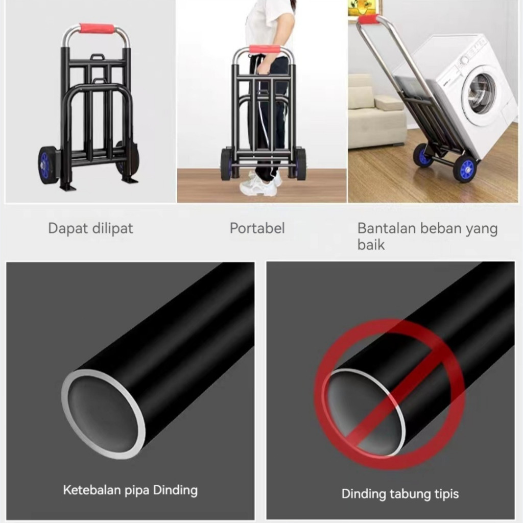 Highline Troli Lipat Trolley Reaim Troli Besi Lipat Serbaguna Lipat Troli Galon Troli Besi Portable