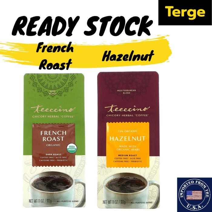 Kopi Bubuk Teeccino Chicory Herbal Coffee Caffeine Free Various Flavor