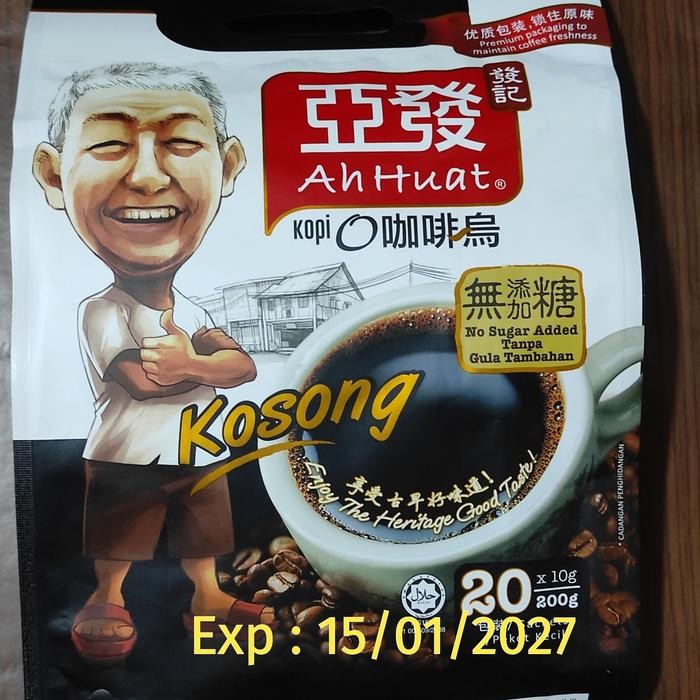 

Ah Huat Kopi O kosong No Sugar/Ahhuat Ahuat Kopi Hitam Tanpa Gula
