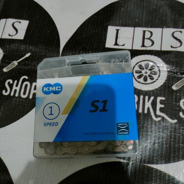 CHAIN RANTAI KMC S1 S-1 114L FIXIE BMX SINGLE SPEED HITAM
