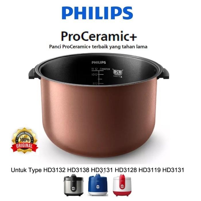 PHILIPS Inner Pot 2L PROCERAMIC+ HD3132 3129 3119 3138 PANCI MAGIC COM