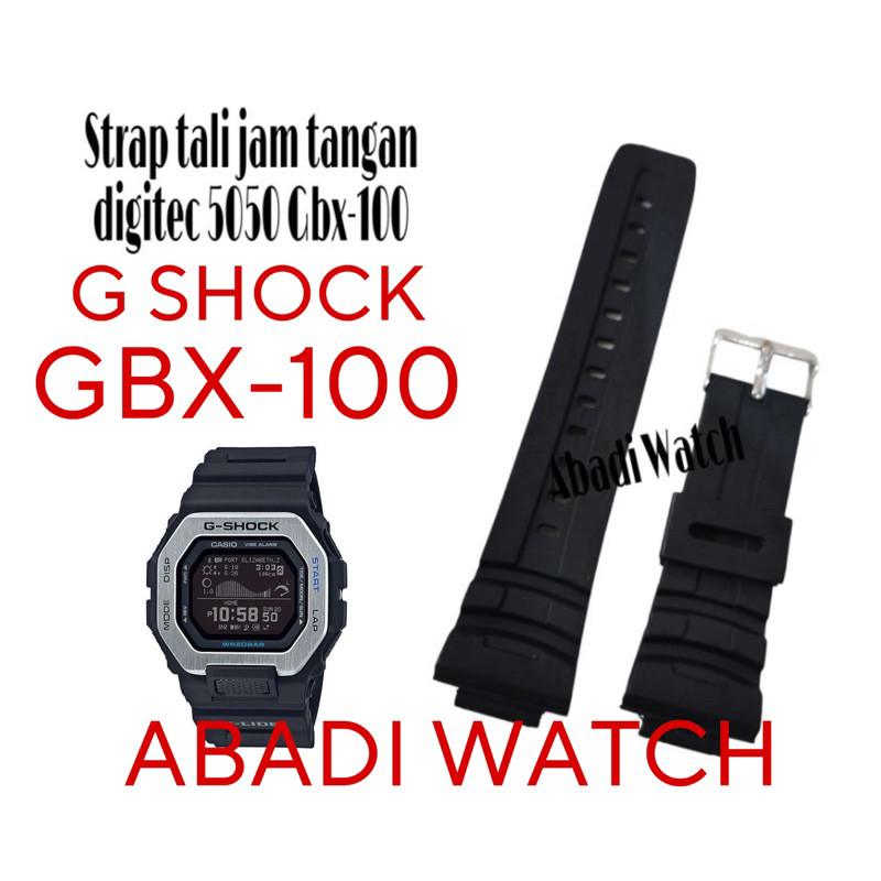 TALI STRAP JAM GSHOCK GBX100 / GBX-100 / GBX 100 RUBBER STRAP JAM G SHOCK GBX100 DIGITEC 5050 DG5050