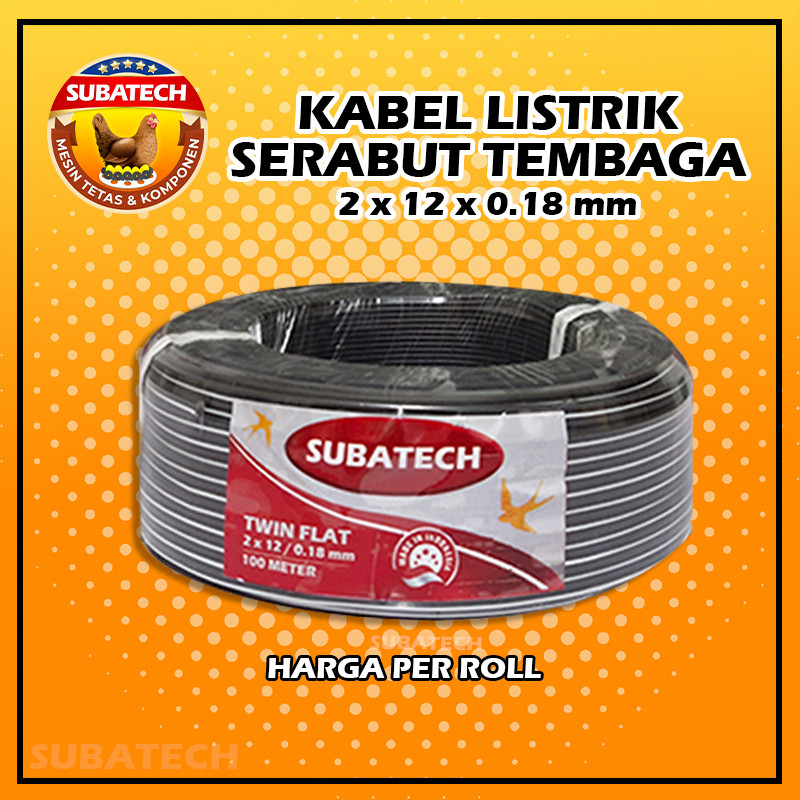 Kabel ROLL Listrik Ganda Serabut Isi-100Meter/1 Roll