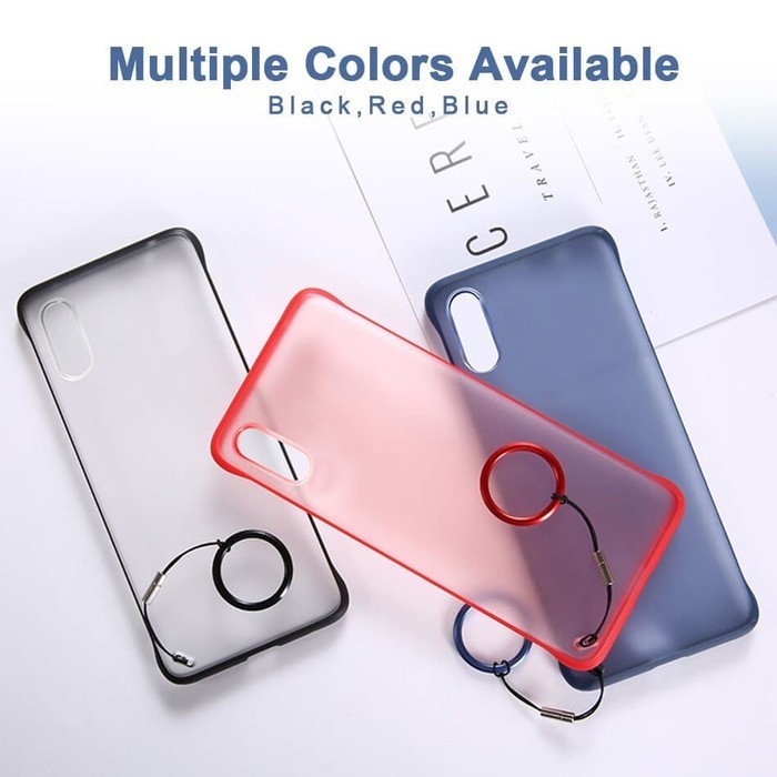 [ CUCI GUDANG ] Case Hp Frameless Iphone Xs Max Transparant Stand Ring