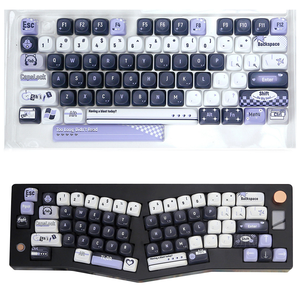 131 Keys Set PBT Keycaps Set Cute Keycaps for 60 65 75 100 Percent Mechanical Keyboard
