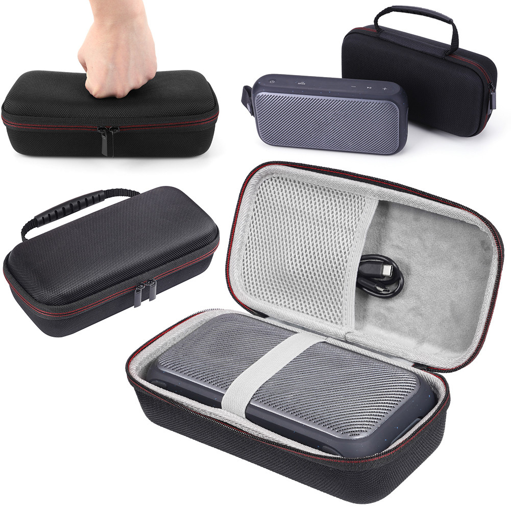 EVA Hard Carrying Case Shockproof Protective Travel Case Anti-Drop with Mesh Pocket for Anker SoundC