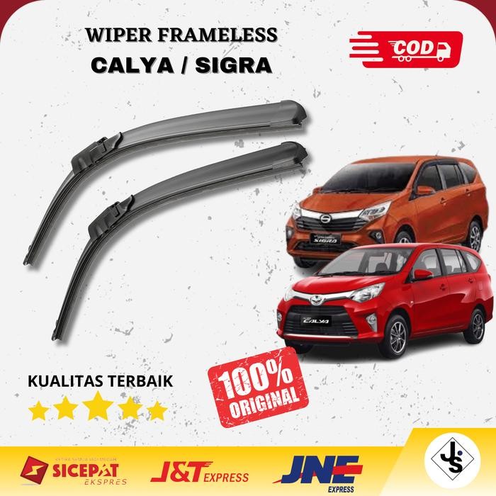 Yukngegas Wiper Calya Sigra Sapuan Kaca Mobil Model Frameless Banana Karet 1 Set Ori Variasi Wiper