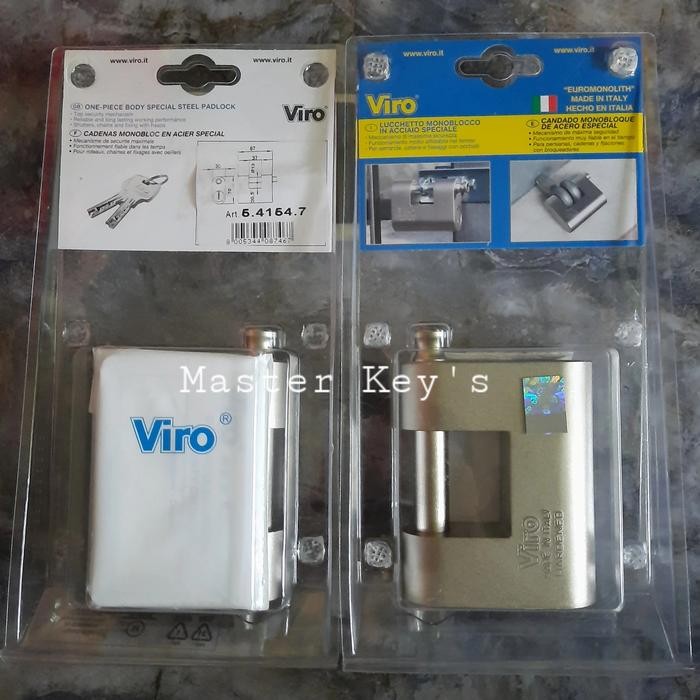 Gembok Viro Panzer 87mm Monolith 4154 Computer Key