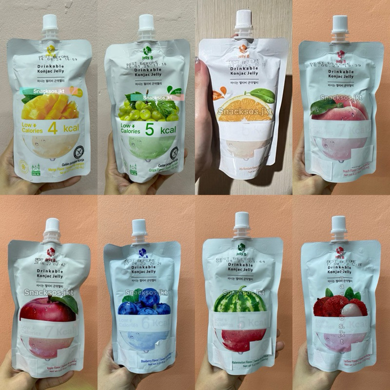 

KEUMKANG KONJAC JELLY B PEACH / MANGO / GREEN GRAPE MUSCAT / LYCHEE / APPLE / BLUEBERRY / WATERMELON