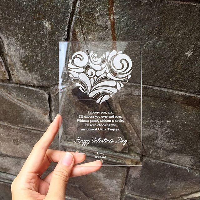 Kartu Ucapan Valentine / Greetings Card / Pacar / Akrilik / Custom