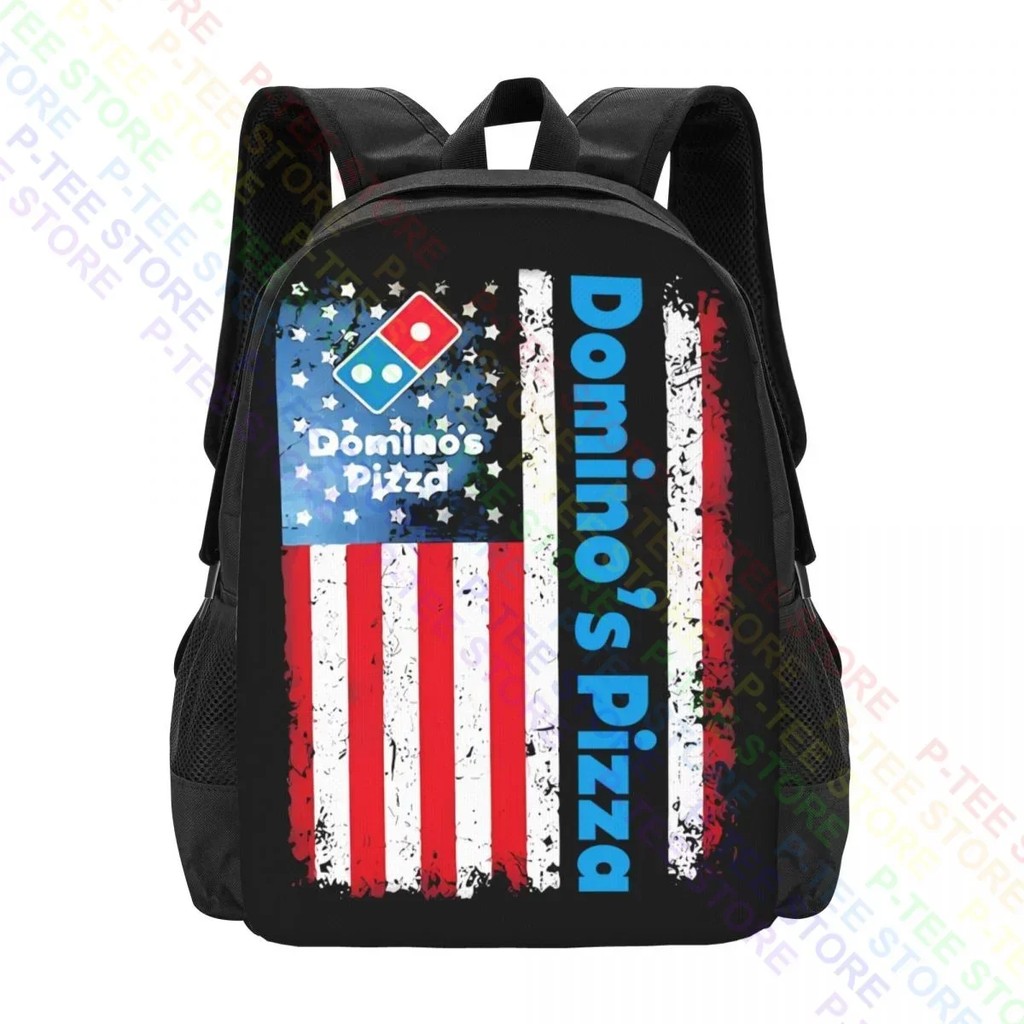 DominoS Pizza American Flagbackpack Large Capacity Backpack Eco Friendly