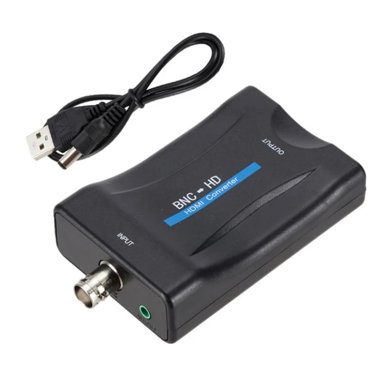HD Video Conversor BNC To HDMI-compatible Converter Display for Tv Box DVR Detector TV Signal Audio 