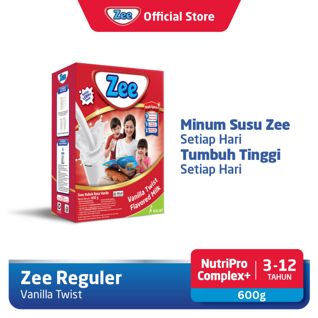 

ZEE REGULER VANILLA TWIST MILK 600GR TERLARIS