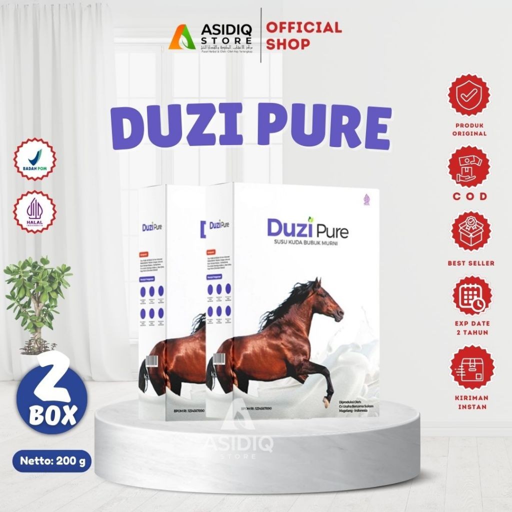 

DUZI PAKET 2 BOX - DUZI PURE SUSU KUDA LIAR 200 GRAM ORIGINAL 100% ORIGINAL