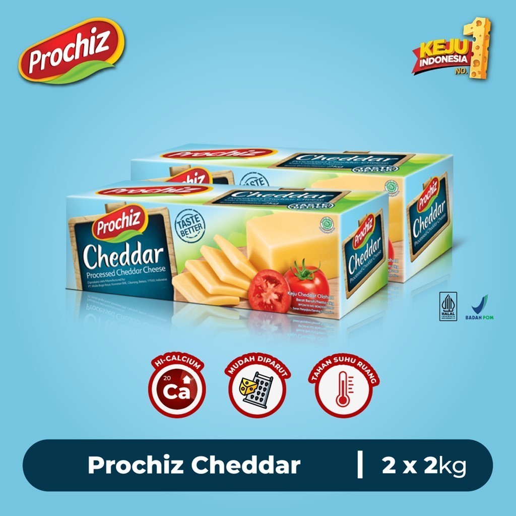 

KEJU PROCHIZ CHEDDAR 2 KG X 2 100% ORIGINAL