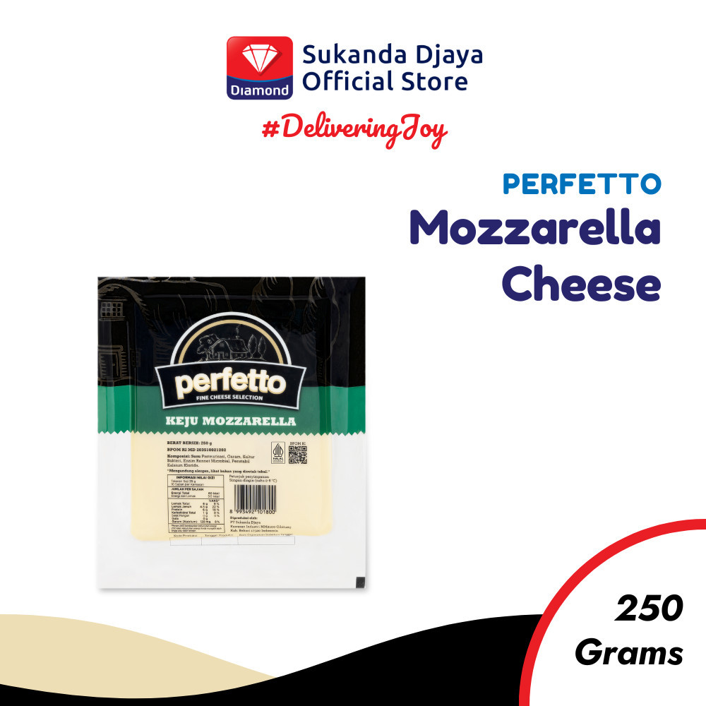 

PERFETTO MOZZARELLA CHEESE 250 GR ELASTISITAS TINGGI BEST SELLER