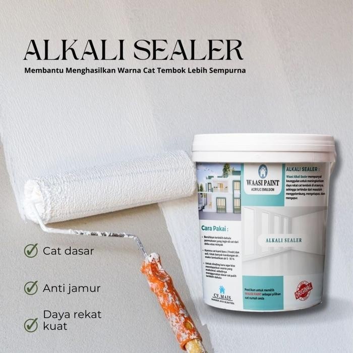 Auradeko Waasi Paint - Cat Dasar Dinding Alkali Sealer Tembok Rumah Interior Eksterior 10Kg