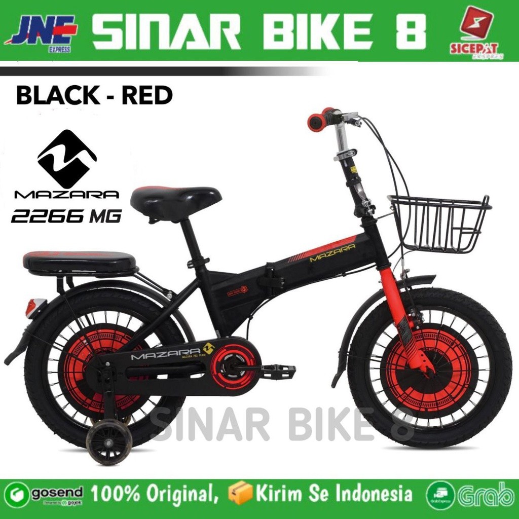 Sepeda Lipat Anak MAZARA MZ-2266 MG Ukuran 16 Dan 18 Inch
