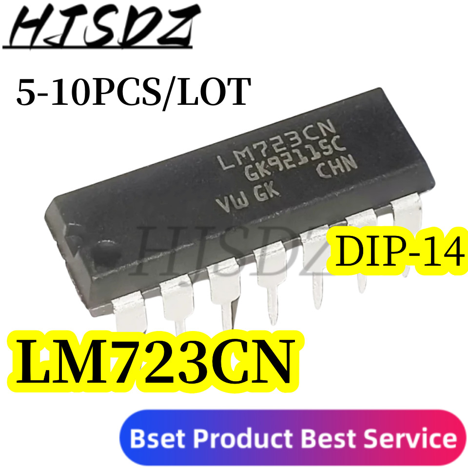 IMPORT 5-10PCS/LOTE LM723CN LM723 DIP ADJ. REGULADOR DE VOLTAJE IC 2-37V 150MA NUEVO ORIGINAL