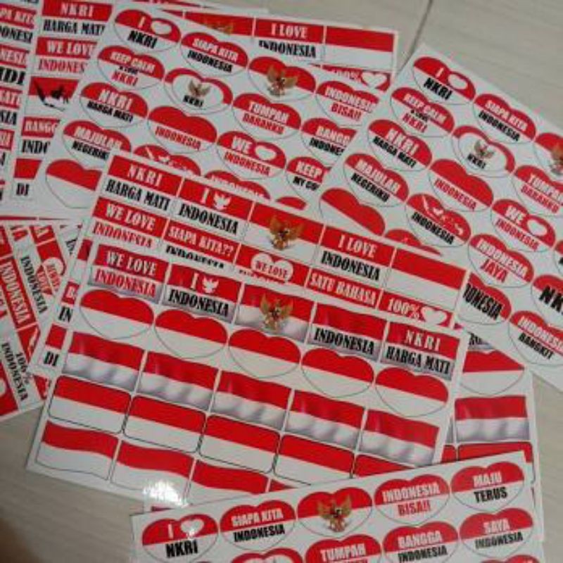 

25pcs Sticker Pipi bendera merah putih 1 lembar