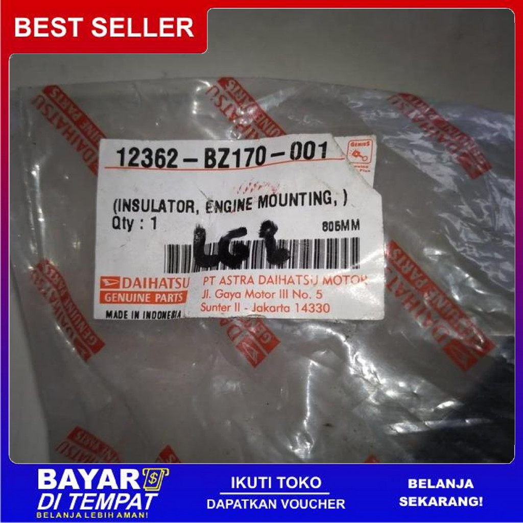 FREE ONGKIR DAIHATSU ORI DUDUKAN MESIN/ENGINE MOUNTING KIRI GRANDMAX 12362-BZ170 BISA COD
