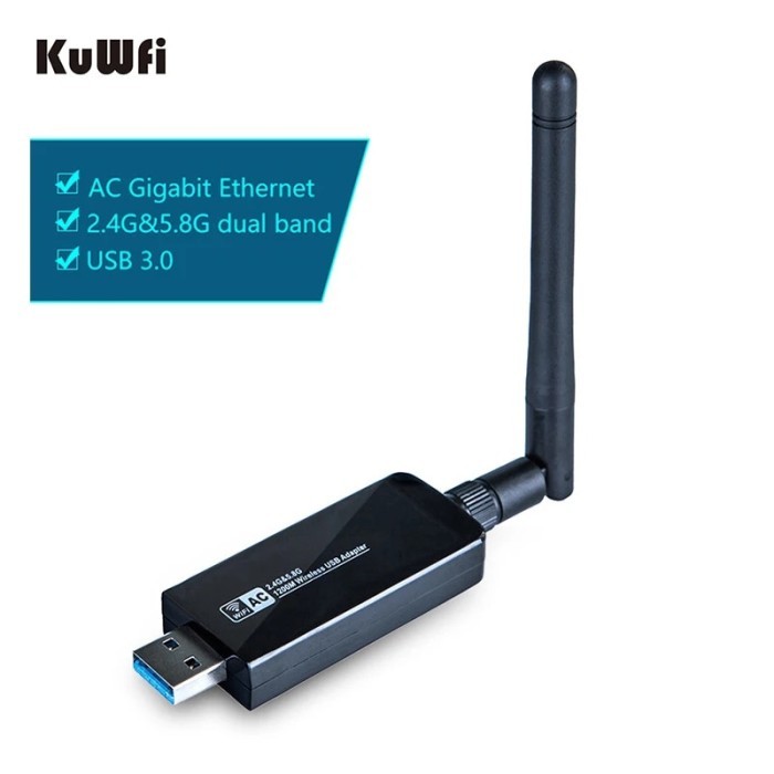 KuWFi 1200Mbps Wireless WIFI Adapter Dual Band USB 3.0 WiFi Dongle