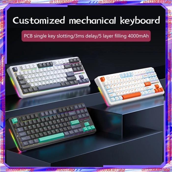 Aula F87 Mechanical Keyboard Rgb Customized Gasket Structure Full-Key