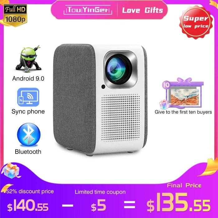 Original Touyinger H6 LED Android Projector Full HD 1080P Outdoor