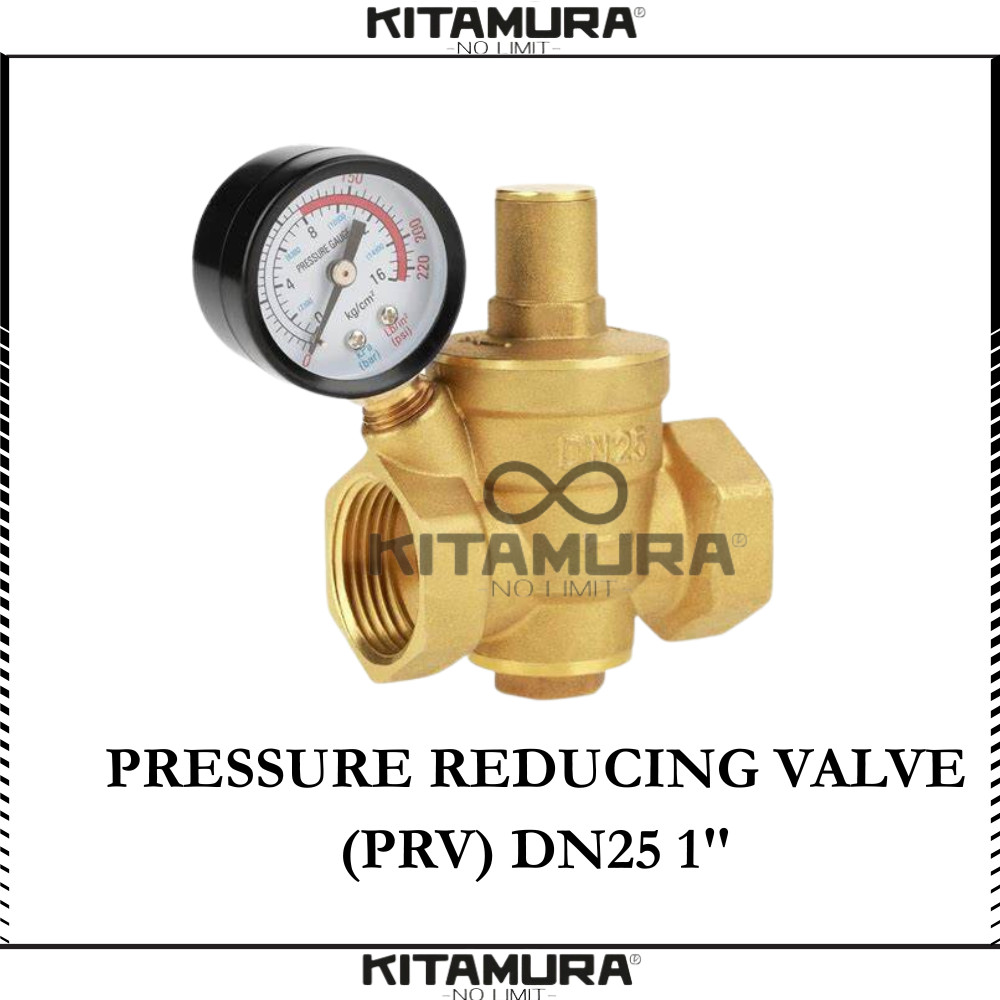 PRV 1" Pressure Reducing Valve Kuningan / Brass Drat 1" inch DN25