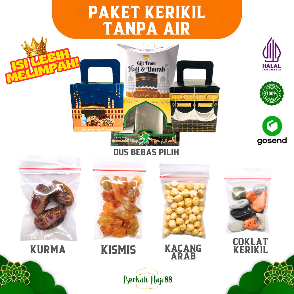 

OLEH OLEH UMROH GIFT HAMPERS EKONOMIS TANPA AIR ZAMZAM & BOTOL TERLENGKAP ISI LEBIH MELIMPAH