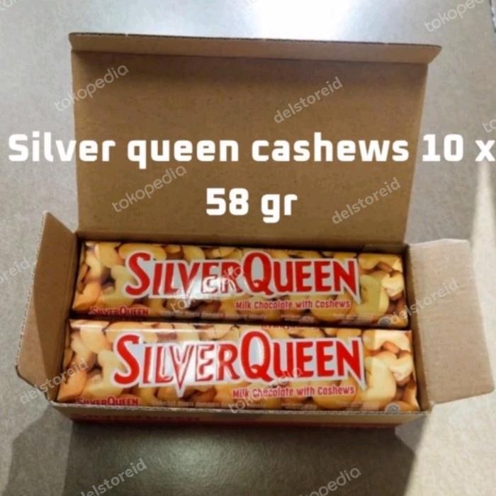 

SilverQueen milk Chocolate with cashews 1 box isi 10 x 58 gr Terlaris
