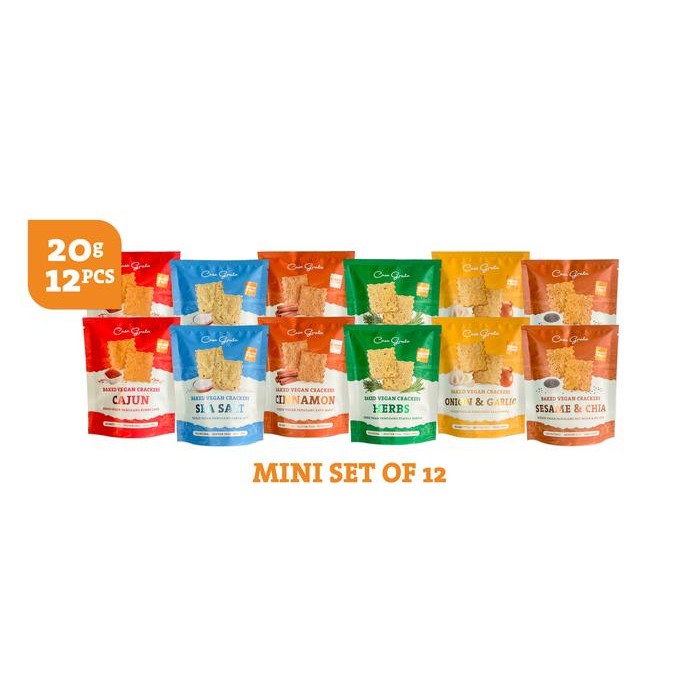 

Mini Set of 12 -20gr (12 Casa Grata Crackers - choose your own flavor) Terlaris