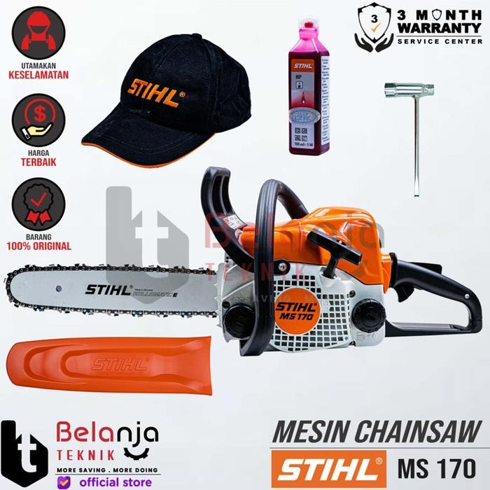 Obrali- STIHL Chainsaw MS 170 14 Inch Mesin Potong Kayu MS170 Gergaji Kayu 14"