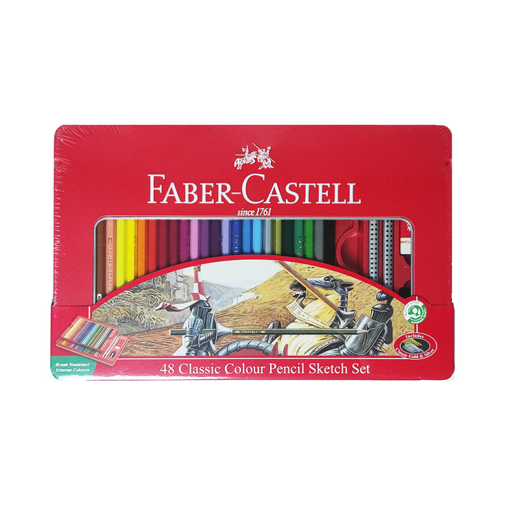 

[READY] Pensil Warna Faber Castell / Tin Case 48 Warna / Classic Colour Pencil / Souvenir Ulang