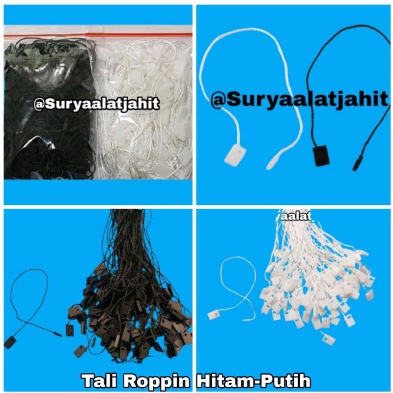 

JH8 Tali roppin htm/putih @1000pcs =rp.22.000/bks