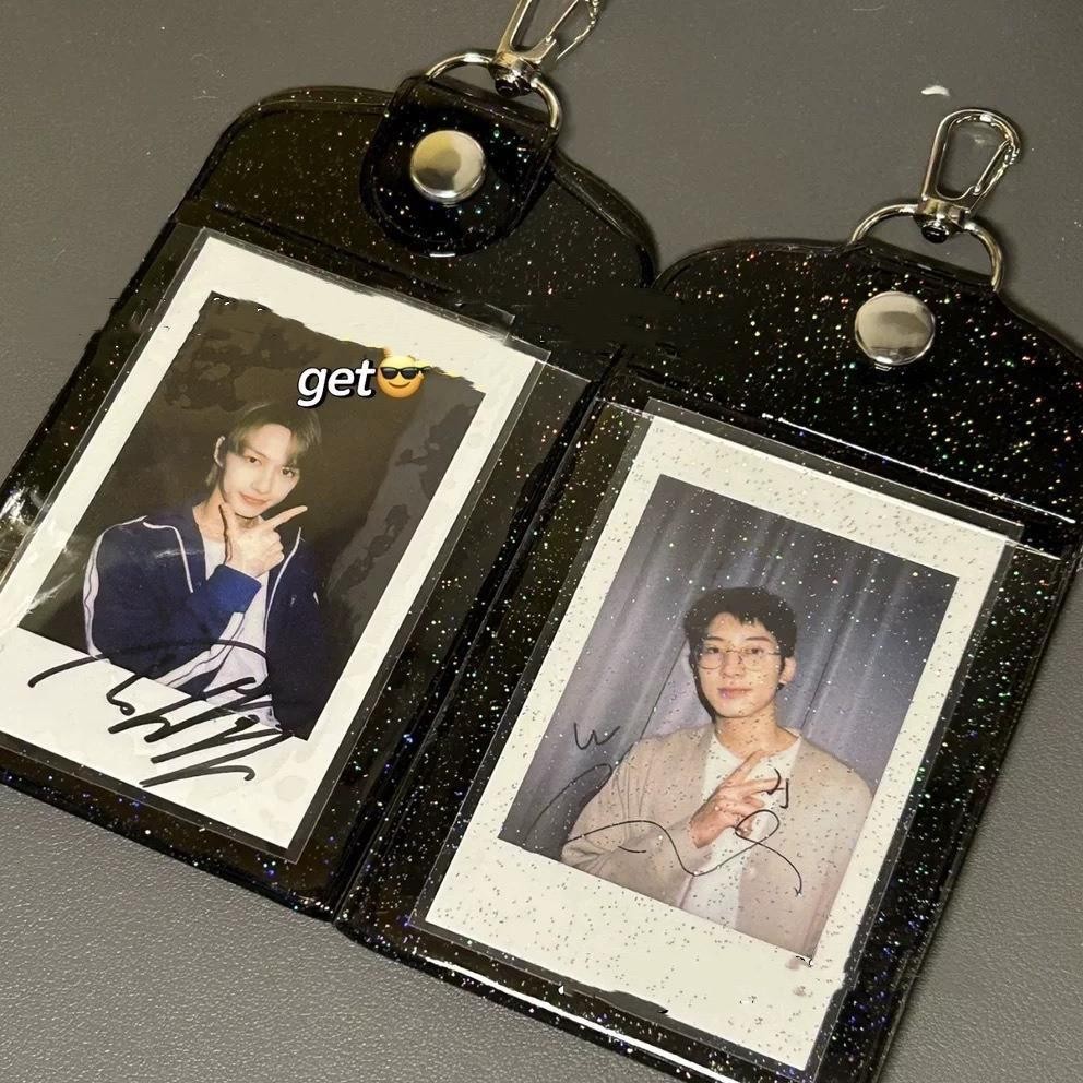 

JH8 pvc glitter tag gantungan tas kartu card holder lanyard