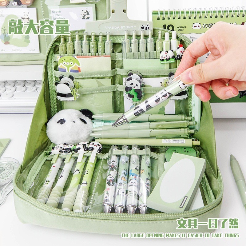 

JH8 SS Tempat Pensil 12 Sekat Kotak Pensil Model Polos Bahan Kanvas Ukuran Jumbo Pouch Tempat Alat