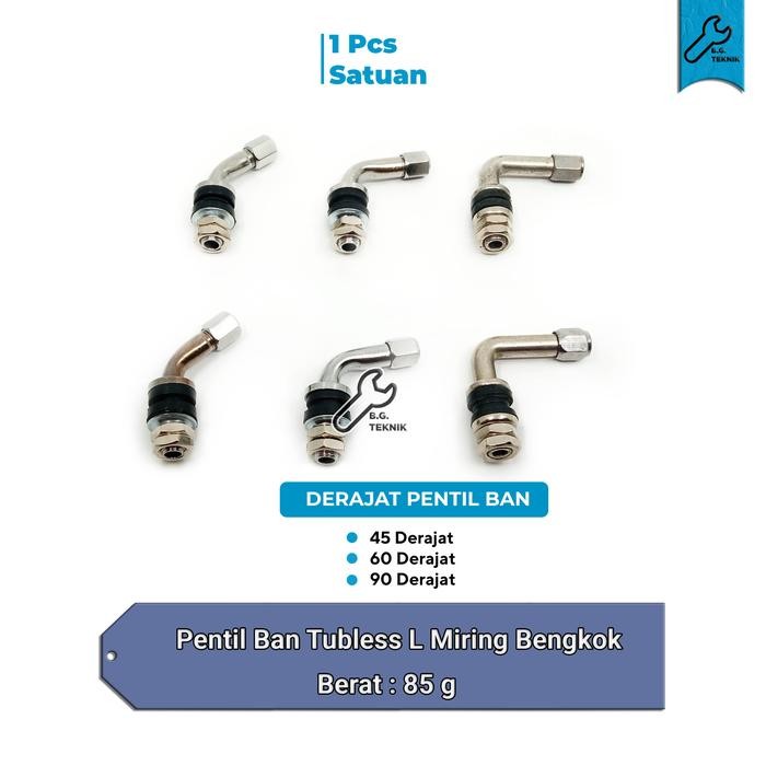 Pentil Ban Motor Tubeless L Miring Bengkok Tubles