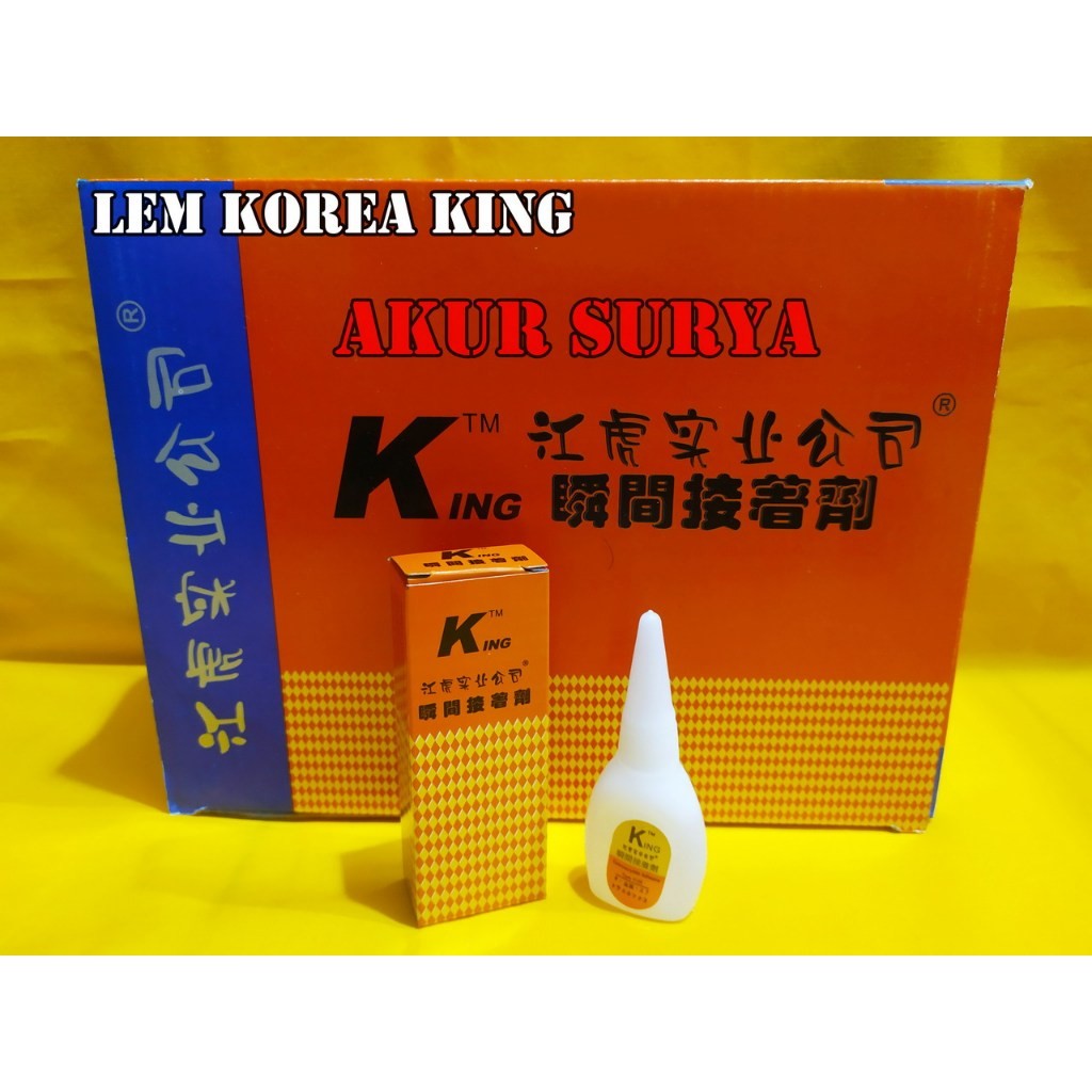 

JH8 1 BOX (50 PCS) LEM KOREA KING - LEM SETAN - LEM SERBA GUNA - LEM TETES CAIR - LEM POWER GLUE -